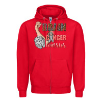 Red brain cancer warrior Zipper Hoodie - texasbilliewilder