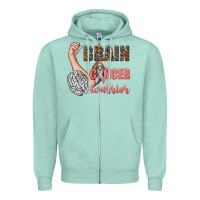 Seafoam brain cancer warrior Zipper Hoodie - texasbilliewilder