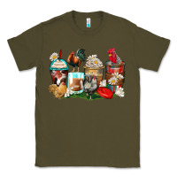 Army Green rooster coffee cups Classic Tee - Zillion Design Studio