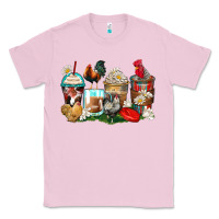 Bubblegum Pink rooster coffee cups Classic Tee - Zillion Design Studio