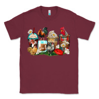 Burgundy rooster coffee cups Classic Tee - Zillion Design Studio