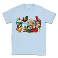 Dusty Blue rooster coffee cups Classic Tee - Zillion Design Studio