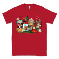 Red rooster coffee cups Classic Tee - Zillion Design Studio