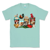 Seafoam rooster coffee cups Classic Tee - Zillion Design Studio