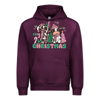 Mauve Wine my first christmas cow Urban Hoodie - MaliasSmallBusiness