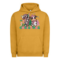 Pigment Peanut Butter my first christmas cow Urban Hoodie - MaliasSmallBusiness