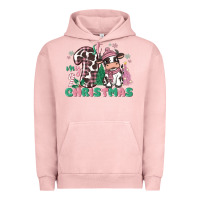 Pigment Salmon my first christmas cow Urban Hoodie - MaliasSmallBusiness
