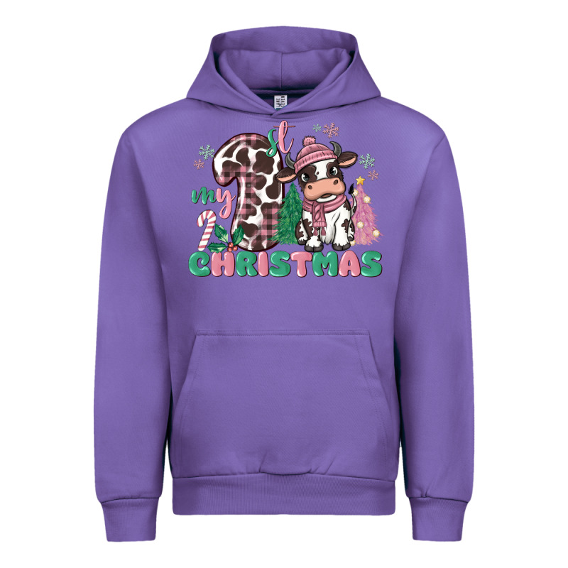 My First Christmas Cow Urban Hoodie by MaliasSmallBusiness | Teevron