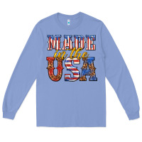 Colony Blue made in the usa Long Sleeve Tee - texasbilliewilder
