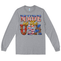 Heather Grey made in the usa Long Sleeve Tee - texasbilliewilder