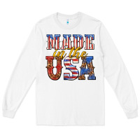 White made in the usa Long Sleeve Tee - texasbilliewilder