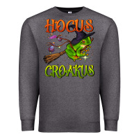 Charcoal Heather hocus croakus Premium Sweatshirt - BundleAndBundleShop