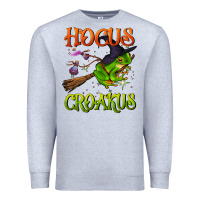 Heather Grey hocus croakus Premium Sweatshirt - BundleAndBundleShop