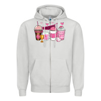 Dove Grey volleyball coffee cups Zipper Hoodie - Zillion Design Studio