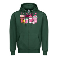 Sports Green volleyball coffee cups Zipper Hoodie - Zillion Design Studio