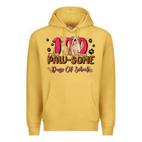 Antique Gold 100 paw some days of school Premium Hoodie - MaliasSmallBusiness