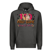 Charcoal Heather 100 paw some days of school Premium Hoodie - MaliasSmallBusiness