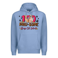 Colony Blue 100 paw some days of school Premium Hoodie - MaliasSmallBusiness