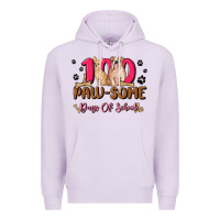 Lilac 100 paw some days of school Premium Hoodie - MaliasSmallBusiness