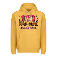 Mustard 100 paw some days of school Premium Hoodie - MaliasSmallBusiness
