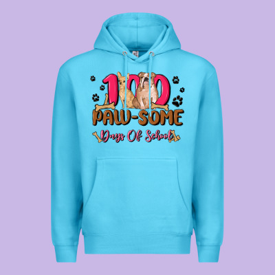 100 Paw Some Days Of School Premium Hoodie Designed By Maliassmallbusiness