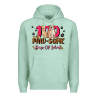 Seafoam 100 paw some days of school Premium Hoodie - MaliasSmallBusiness