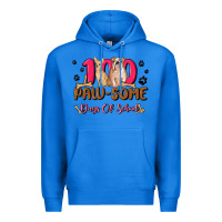 True Royal 100 paw some days of school Premium Hoodie - MaliasSmallBusiness