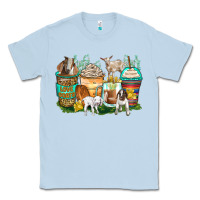 Dusty Blue goats coffee cups Classic Tee - Zillion Design Studio
