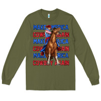Army Green make america cowboy again Long Sleeve Tee - texasbilliewilder