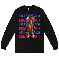 Black make america cowboy again Long Sleeve Tee - texasbilliewilder