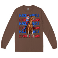 Chestnut make america cowboy again Long Sleeve Tee - texasbilliewilder