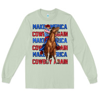 Matcha make america cowboy again Long Sleeve Tee - texasbilliewilder