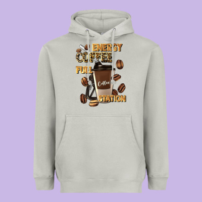 Energy Coffee Fuel Station Heavyweight Hoodie Designed By Artiststas