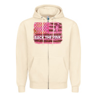Sandshell Back The Pink American Flag Zipper Hoodie - texasbilliewilder