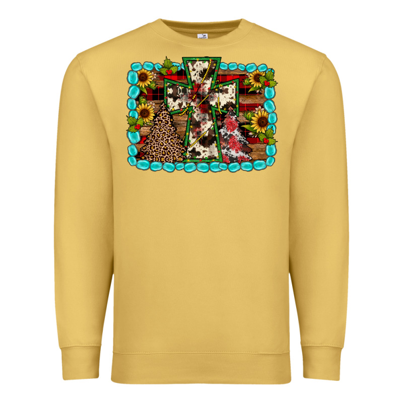 Christmas Cross Premium Sweatshirt by JahusDesignShop | Teevron