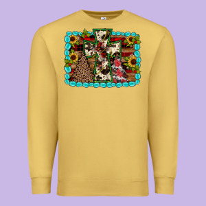 Christmas Cross Premium Sweatshirt Designed By Jahusdesignshop