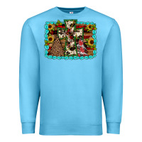 Ocean Blue Christmas cross Premium Sweatshirt - JahusDesignShop