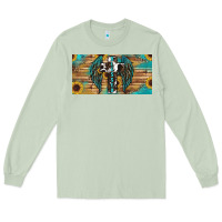 Matcha Blessed cros sunflowers Long Sleeve Tee - RanaPortraitStore