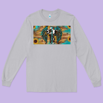 Long Sleeve Tee Blessed cros sunflowers