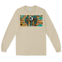 Mushroom Blessed cros sunflowers Long Sleeve Tee - RanaPortraitStore