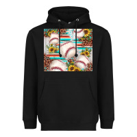 Black baseball leopard sunflower Heavyweight Hoodie - JahusDesignShop