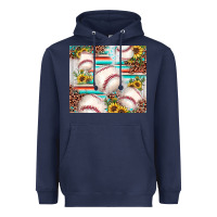 Navy baseball leopard sunflower Heavyweight Hoodie - JahusDesignShop