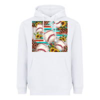 White baseball leopard sunflower Heavyweight Hoodie - JahusDesignShop