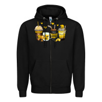 Black ice hockey coffee cups Zipper Hoodie - Zillion Design Studio