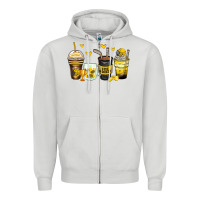Dove Grey ice hockey coffee cups Zipper Hoodie - Zillion Design Studio