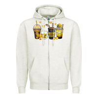 Oatmeal Heather ice hockey coffee cups Zipper Hoodie - Zillion Design Studio