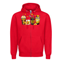 Red ice hockey coffee cups Zipper Hoodie - Zillion Design Studio