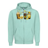 Seafoam ice hockey coffee cups Zipper Hoodie - Zillion Design Studio