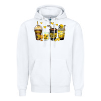 White ice hockey coffee cups Zipper Hoodie - Zillion Design Studio
