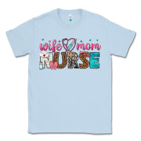Dusty Blue wife mom nurse Classic Tee - texasbilliewilder